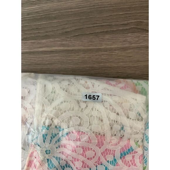 Lilly Pulitzer Eyelet Crochet Multi-Color Shift Dress Sleeveless Girls 12 Lined - Picture 13 of 13